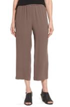 Women's Eileen Fisher Silk Crop Pants - Brown
