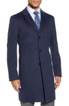 Men's Boss Nye Wool & Cashmere Top Coat R - Blue