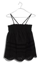 Women's Madewell Eyelet Camisole, Size - Black