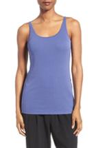 Women's Eileen Fisher Long Scoop Neck Camisole, Size Xx-small - Blue (regular & ) (online Only)