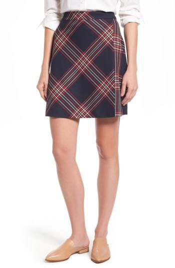 Women's Halogen Plaid Miniskirt - Blue