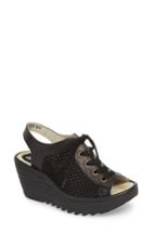 Women's Fly London Yeki Sandal -8.5us / 39eu D - Black