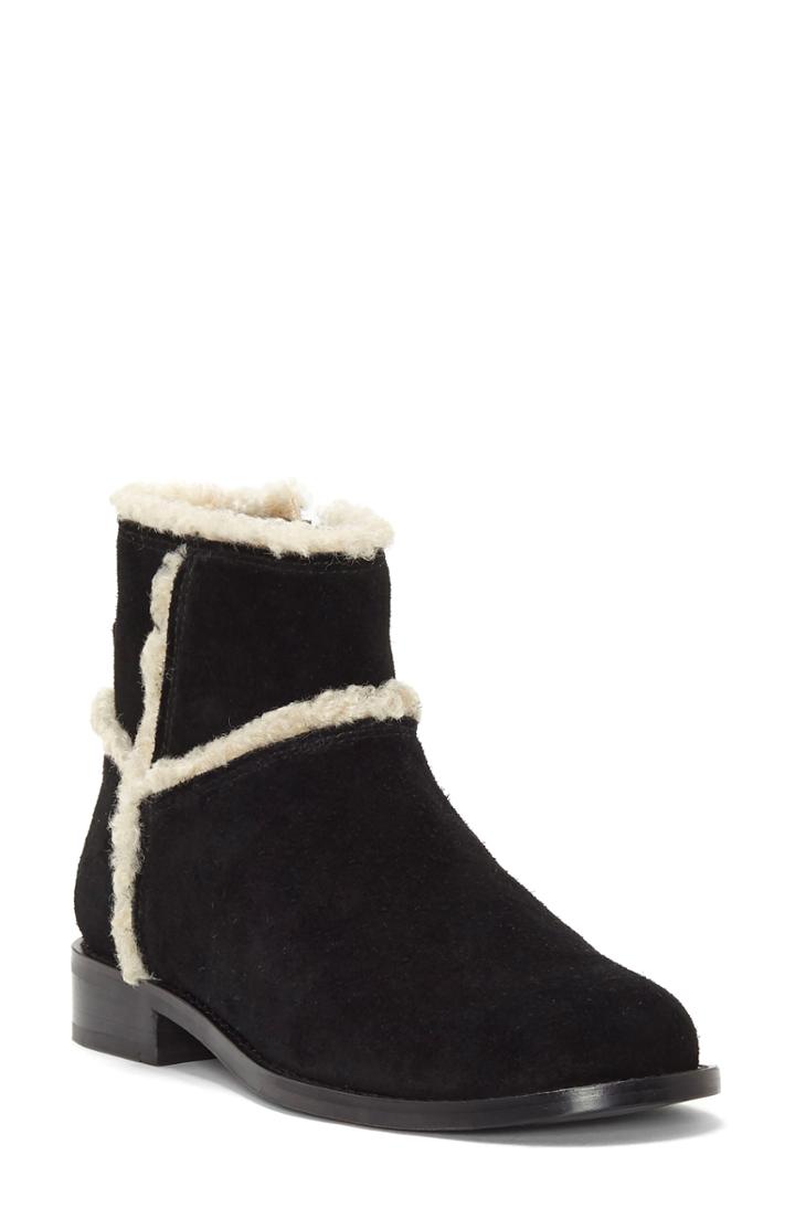 Women's Ed Ellen Degeneres Zaliya Faux Shearling Trim Bootie M - Black