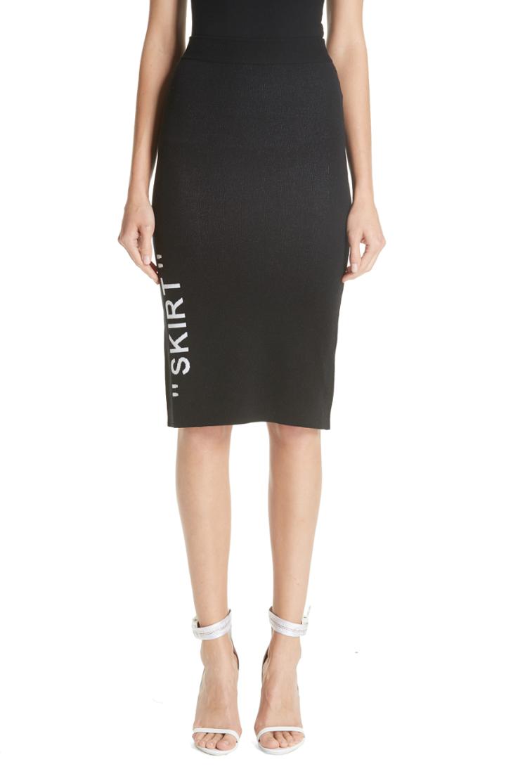 Women's Off-white Longuette Knit Skirt