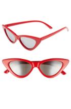 Women's Bp. I Spy 53mm Exaggerated Cat Eye Sunglasses - Red