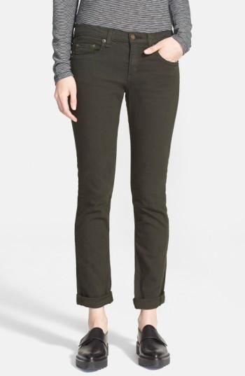 Women's Rag & Bone/jean The Dre Slim Fit Boyfriend Jeans - Green
