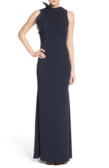 Women's Badgley Mischka Asymmetrical Mermaid Gown