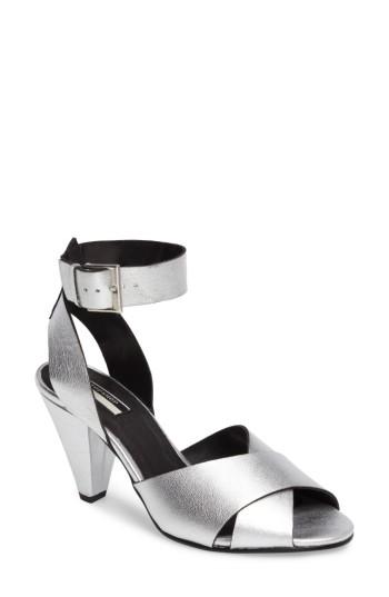 Women's Topshop Nazia Statement Heel Sandal .5us / 40eu - Metallic