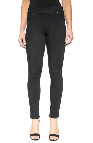 Women's Liverpool Jeans Company Sienna Mid Rise Soft Stretch Denim Leggings - Black