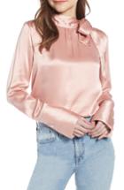 Women's Something Navy Easy Tie Neck Top - Pink