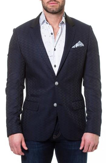 Men's Maceoo Socrate Evo Newton Textured Sport Coat (s) - Blue