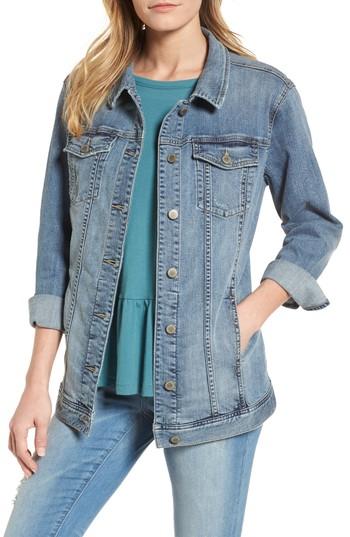 Women's Caslon Relaxed Fit Denim Jacket - Blue