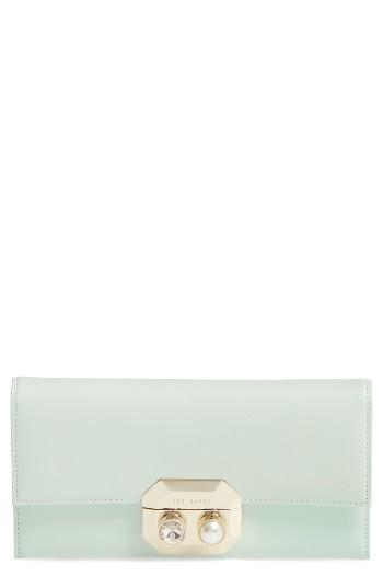 Women's Ted Baker London Foldover Matinee Wallet - Green