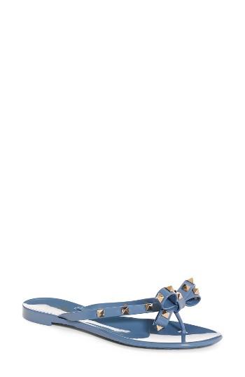 Women's Valentino 'rockstud' Flip Flop Us / 35eu - Grey