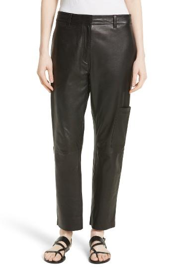 Women's Theory Thorelle L Noble Crop Leather Pants