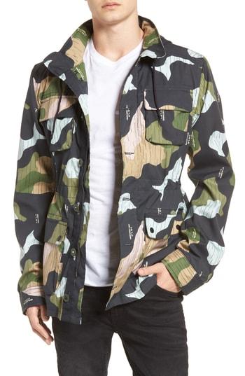 Men's Scotch & Soda Amsterdam Blauw Hooded Field Jacket - Green