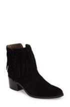 Women's Bella Vita Tex Fringe Block Heel Bootie .5 M - Black