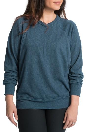 Women's Bun Maternity Relaxed Daily Maternity/nursing Sweatshirt - Black