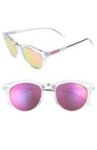 Women's Smith Questa 49mm Mirrored Lens Sunglasses - Crystal/ Pink