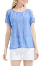 Women's Two By Vince Camuto Stripe Gauze Cold Shoulder Top