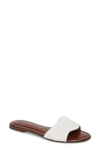 Women's Veronica Beard Faven Woven Slide Sandal .5us / 35.5eu - White