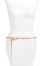 Women's Kate Spade New York Bow & Imitation Pearl Chain Belt