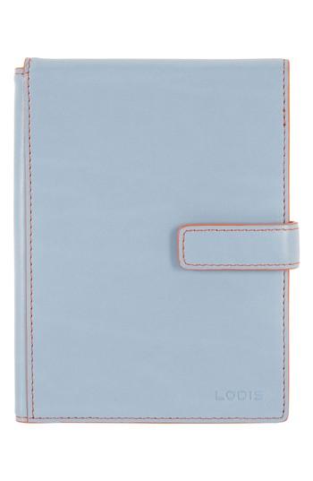 Lodis Los Angeles Audrey Rfid Leather Passport Wallet - Blue