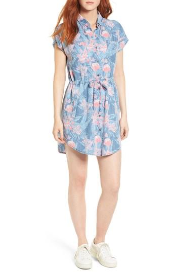Women's Billy T Drawstring Keyhole Back Dress - Blue