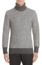 Men's Z Zegna Cotton Blend Turtleneck Sweater - Grey