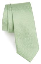 Men's Nordstrom Men's Shop Maison Solid Silk Skinny Tie, Size - Green