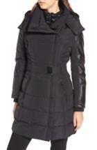 Women's Guess Belted Mixed Media Coat