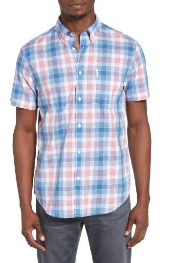 Men's Ben Sherman Mod Fit Plaid Woven Shirt - Blue
