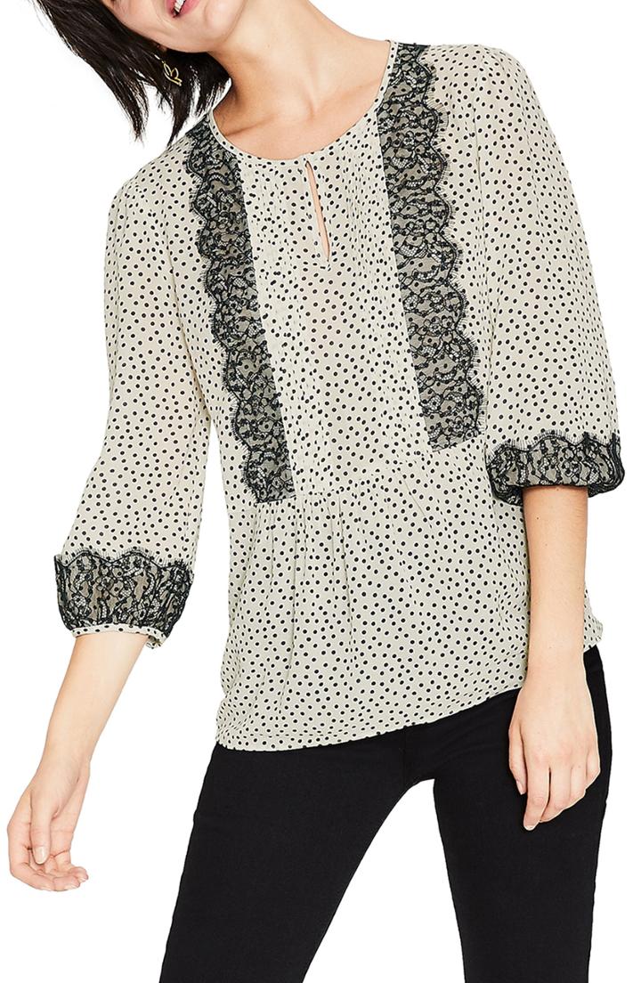 Women's Boden Cynthia Lace Detail Blouse - Ivory