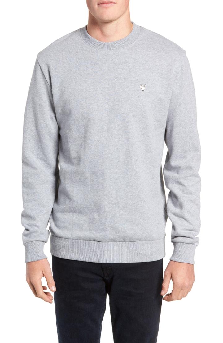 Men's Knowledgecotton Apparel Owl Sweatshirt, Size - Grey