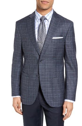 Men's Jkt New York Trim Fit Plaid Wool Sport Coat