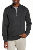 Men's J.crew Half Zip Merino Wool Sweater - Grey