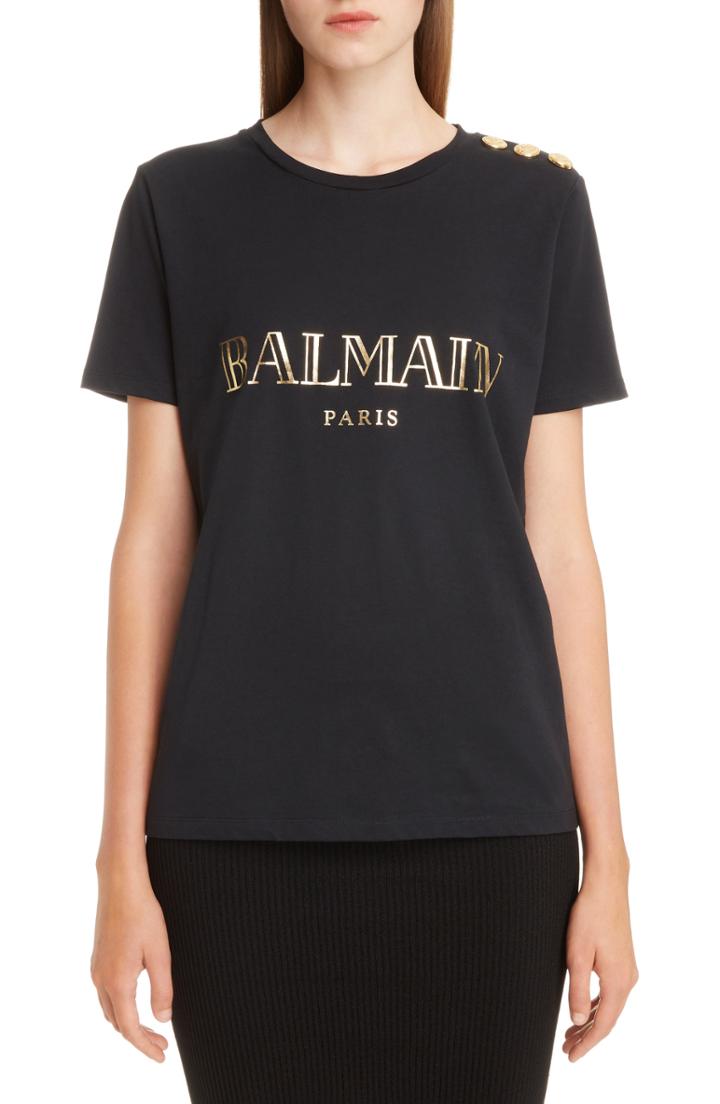 Women's Balmain High Waist Rib Knit Skirt Us / 40 Fr - Black