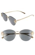 Women's Versace Tribute 58mm Cat Eye Sunglasses - Antique Gold Solid