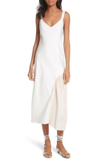 Women's Tibi Colorblock Slipdress - Ivory