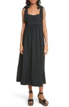 Women's See By Chloe Tie Strap Midi Dress Us / 34 Fr - Black