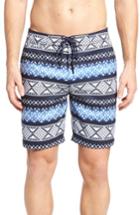 Men's Surfside Supply Geo Print Board Shorts, Size - Blue