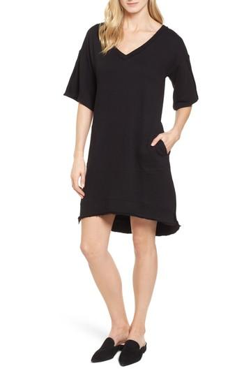 Women's Caslon Lace-up T-shirt Dress - Black