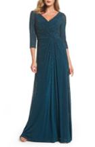 Women's La Femme Beaded Twist Knot Waist Gown