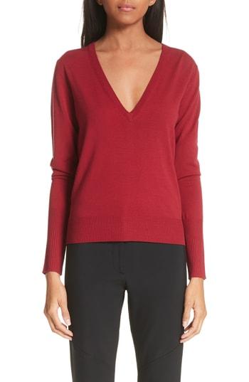 Women's Proenza Schouler Merino Wool Blend Sweater - Burgundy