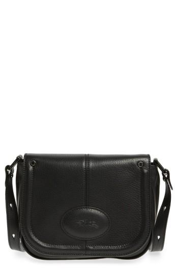 Longchamp 'small Mystery' Leather Crossbody Bag - Black