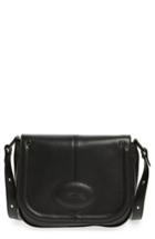 Longchamp 'small Mystery' Leather Crossbody Bag - Black