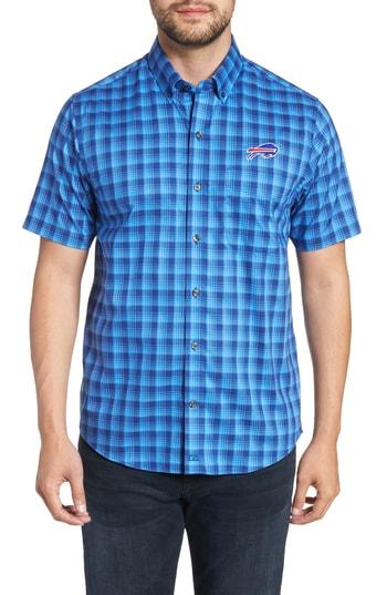 Men's Cutter & Buck Buffalo Bills - Fremont Regular Fit Check Sport Shirt - Blue