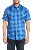Men's Cutter & Buck Buffalo Bills - Fremont Regular Fit Check Sport Shirt - Blue