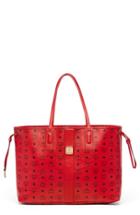 Mcm Large Shopper Project Coated Canvas Shopper - Red