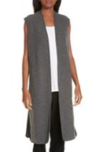 Women's Eileen Fisher Long Merino Wool Vest - Grey
